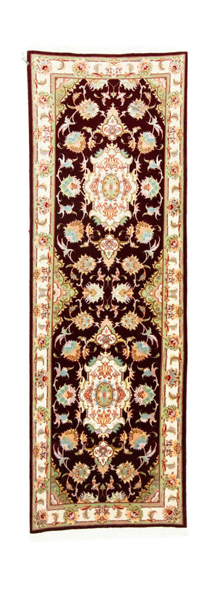 Tappeto corsia Tappeto Persero - Tabriz - Reale - 227 x 76 cm - rosso scuro