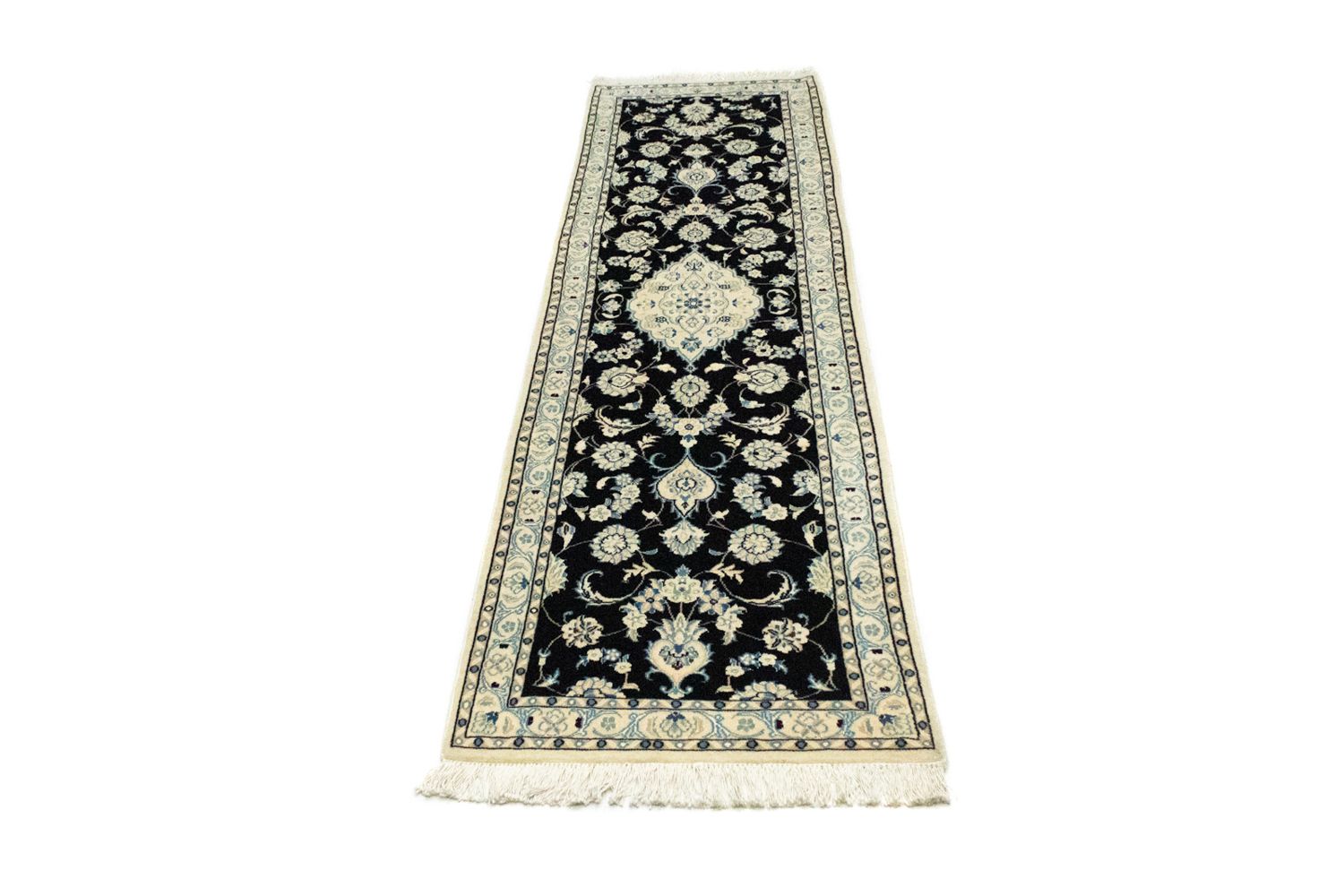 Tappeto corsia Tappeto Persero - Nain - 215 x 57 cm - blu scuro