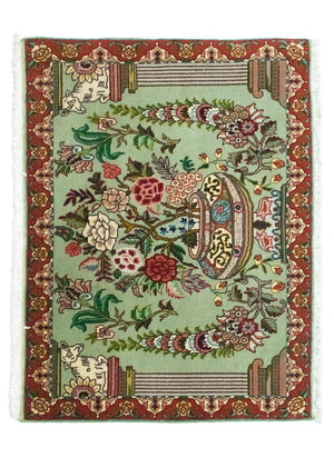 Tappeto Persero - Tabriz - Reale - 83 x 62 cm - verde