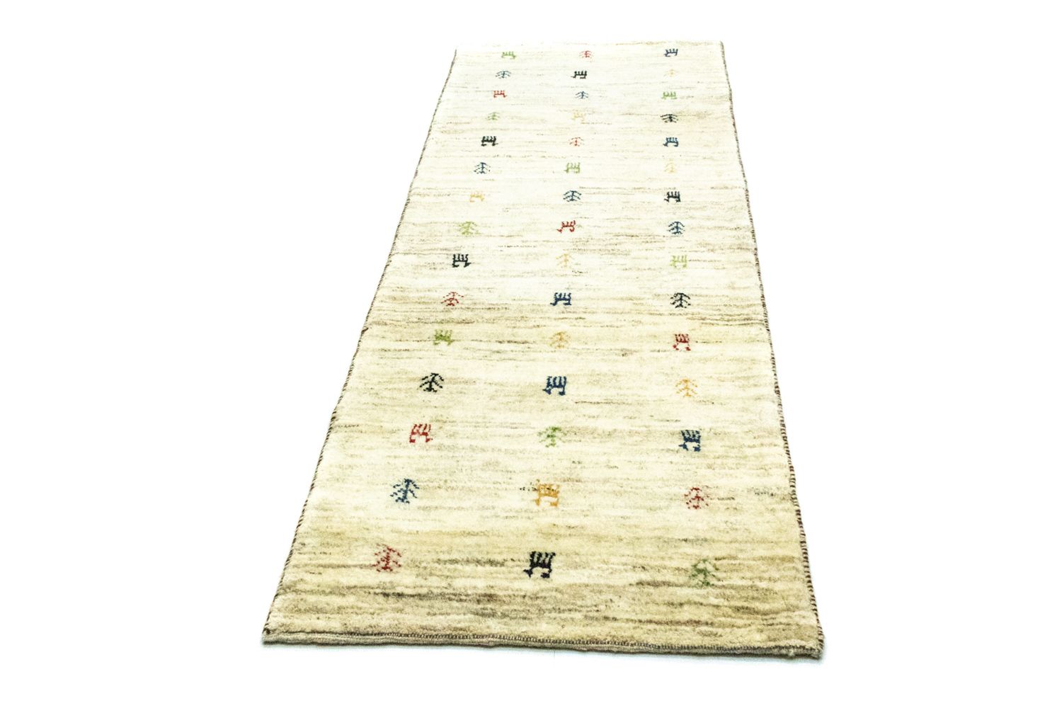 Tappeto corsia Tappeto Gabbeh - Persero - 219 x 75 cm - beige