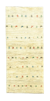 Tappeto corsia Tappeto Gabbeh - Persero - 184 x 82 cm - beige
