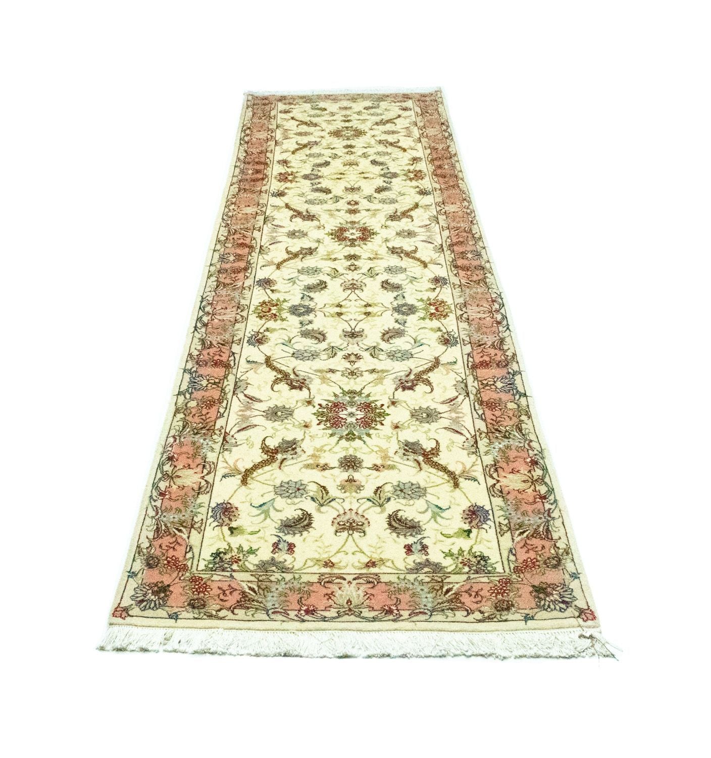 Tappeto corsia Tappeto Persero - Tabriz - Reale - 317 x 78 cm - beige