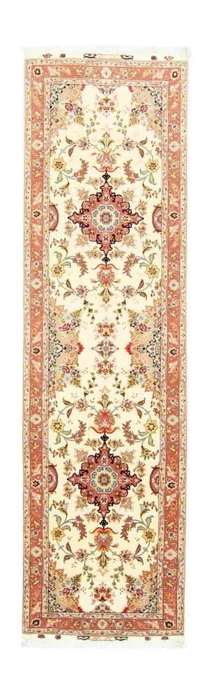 Tappeto corsia Tappeto Persero - Tabriz - Reale - 313 x 84 cm - beige