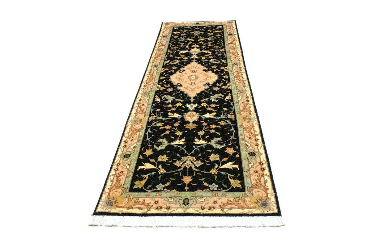 Tappeto corsia Tappeto Persero - Tabriz - Reale - 294 x 85 cm - nero
