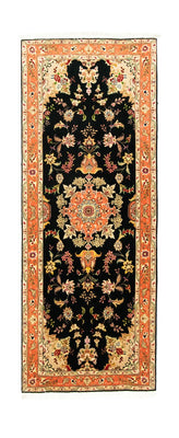 Tappeto corsia Tappeto Persero - Tabriz - Reale - 215 x 83 cm - nero