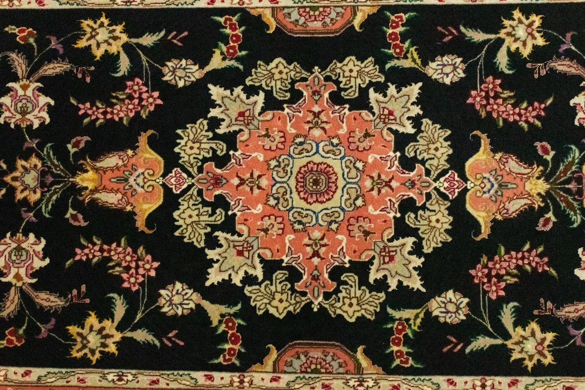 Tappeto corsia Tappeto Persero - Tabriz - Reale - 215 x 83 cm - nero