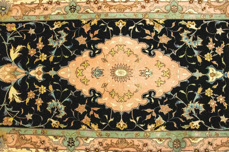 Tappeto corsia Tappeto Persero - Tabriz - Reale - 290 x 84 cm - nero