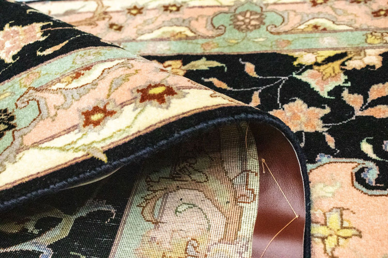Tappeto corsia Tappeto Persero - Tabriz - Reale - 290 x 84 cm - nero