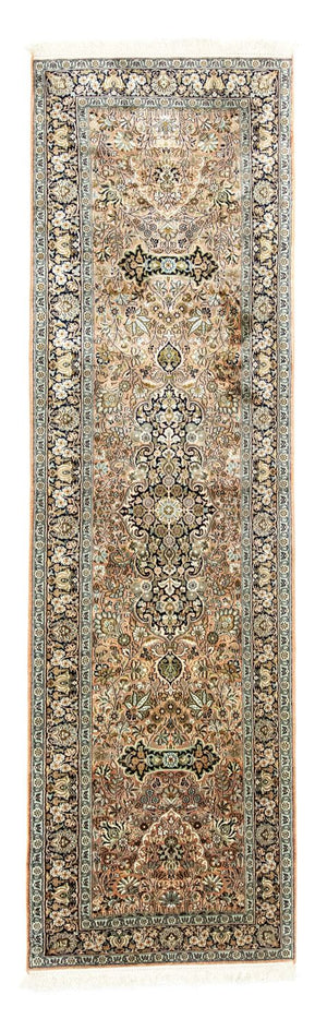 Tappeto corsia Tappeto di seta - Seta del Kashmir - 278 x 77 cm - rosso