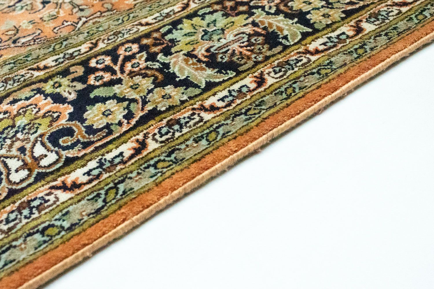 Tappeto di seta - Seta del Kashmir - 181 x 130 cm - ruggine