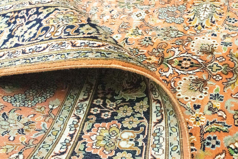 Tappeto di seta - Seta del Kashmir - 181 x 130 cm - ruggine