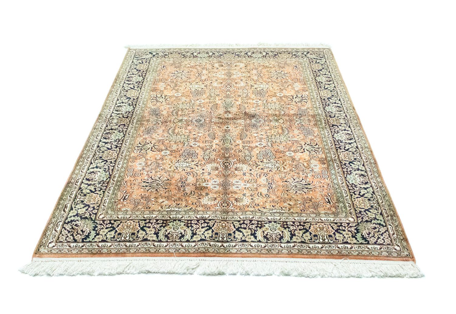 Tappeto di seta - Seta del Kashmir - 181 x 130 cm - ruggine