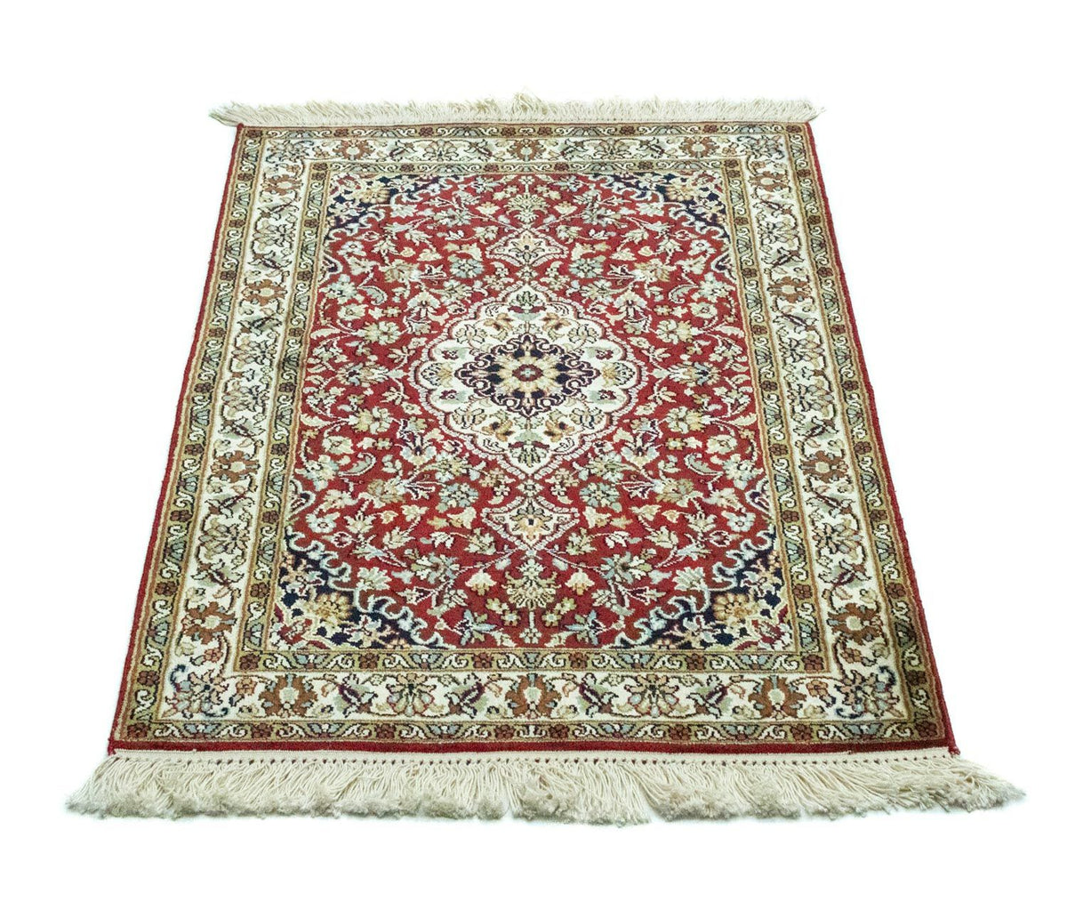 Tappeto di seta - Seta del Kashmir - 95 x 63 cm - rosso