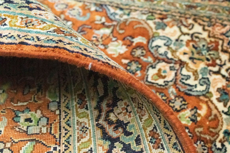 Tappeto di seta - Seta del Kashmir - 94 x 63 cm - ruggine