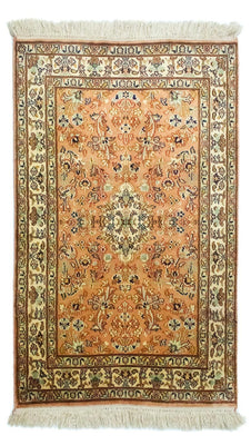 Tappeto di seta - Seta del Kashmir - 95 x 61 cm - ruggine