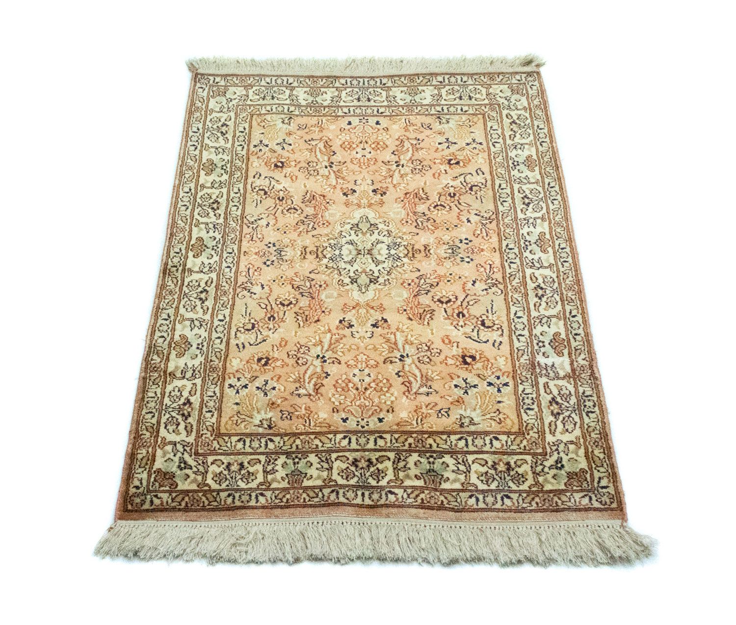 Tappeto di seta - Seta del Kashmir - 95 x 61 cm - ruggine