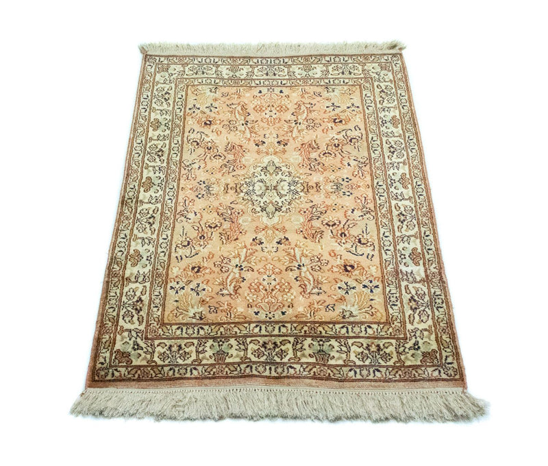 Tappeto di seta - Seta del Kashmir - 95 x 61 cm - ruggine