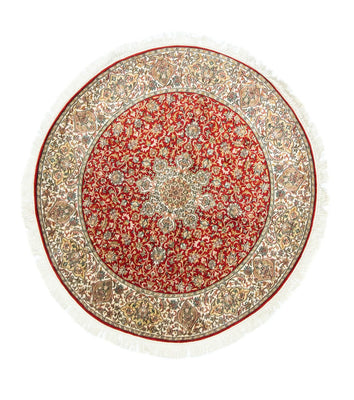 Tappeto di seta - Seta del Kashmir quadrato  - 158 x 150 cm - rosso