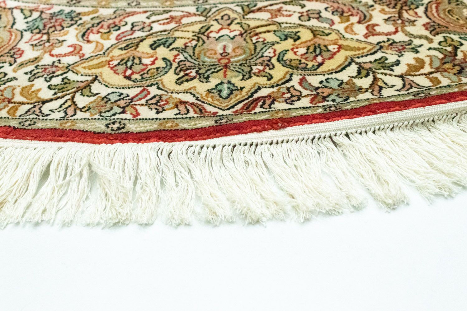 Tappeto di seta - Seta del Kashmir quadrato  - 158 x 150 cm - rosso