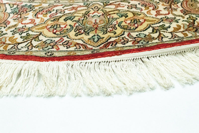 Tappeto di seta - Seta del Kashmir quadrato  - 158 x 150 cm - rosso