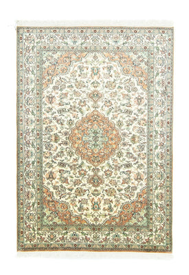 Tappeto di seta - Seta del Kashmir - 183 x 129 cm - beige
