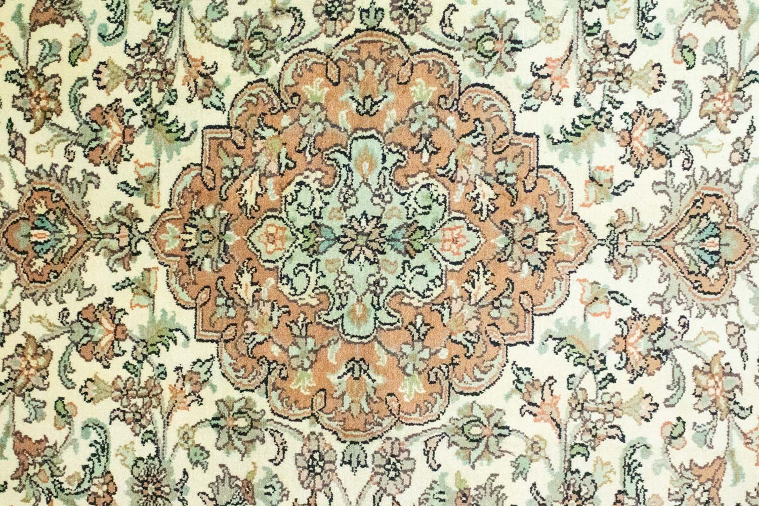 Tappeto di seta - Seta del Kashmir - 183 x 129 cm - beige