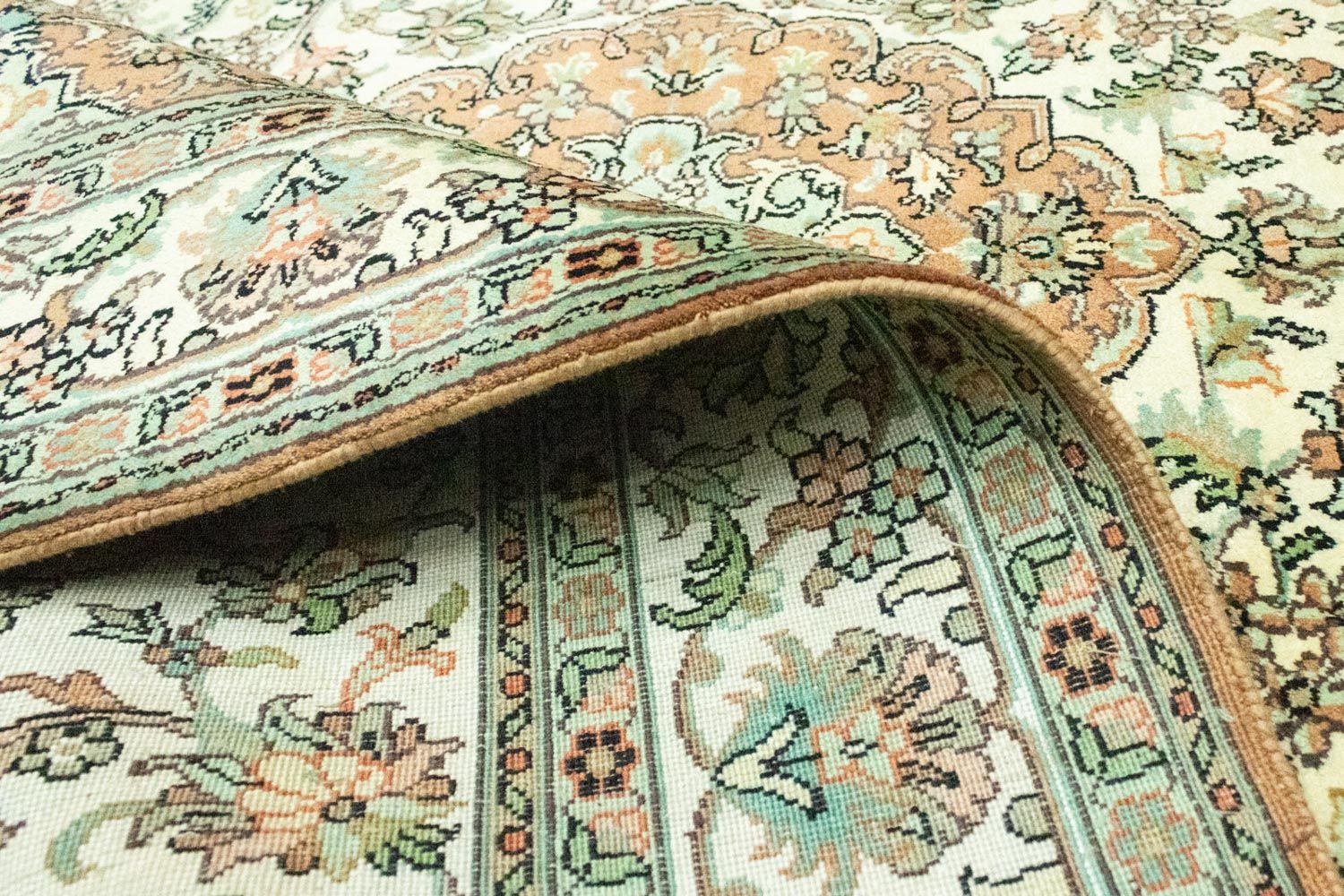 Tappeto di seta - Seta del Kashmir - 183 x 129 cm - beige