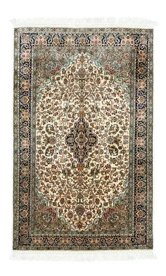Tappeto di seta - Seta del Kashmir - 150 x 95 cm - beige