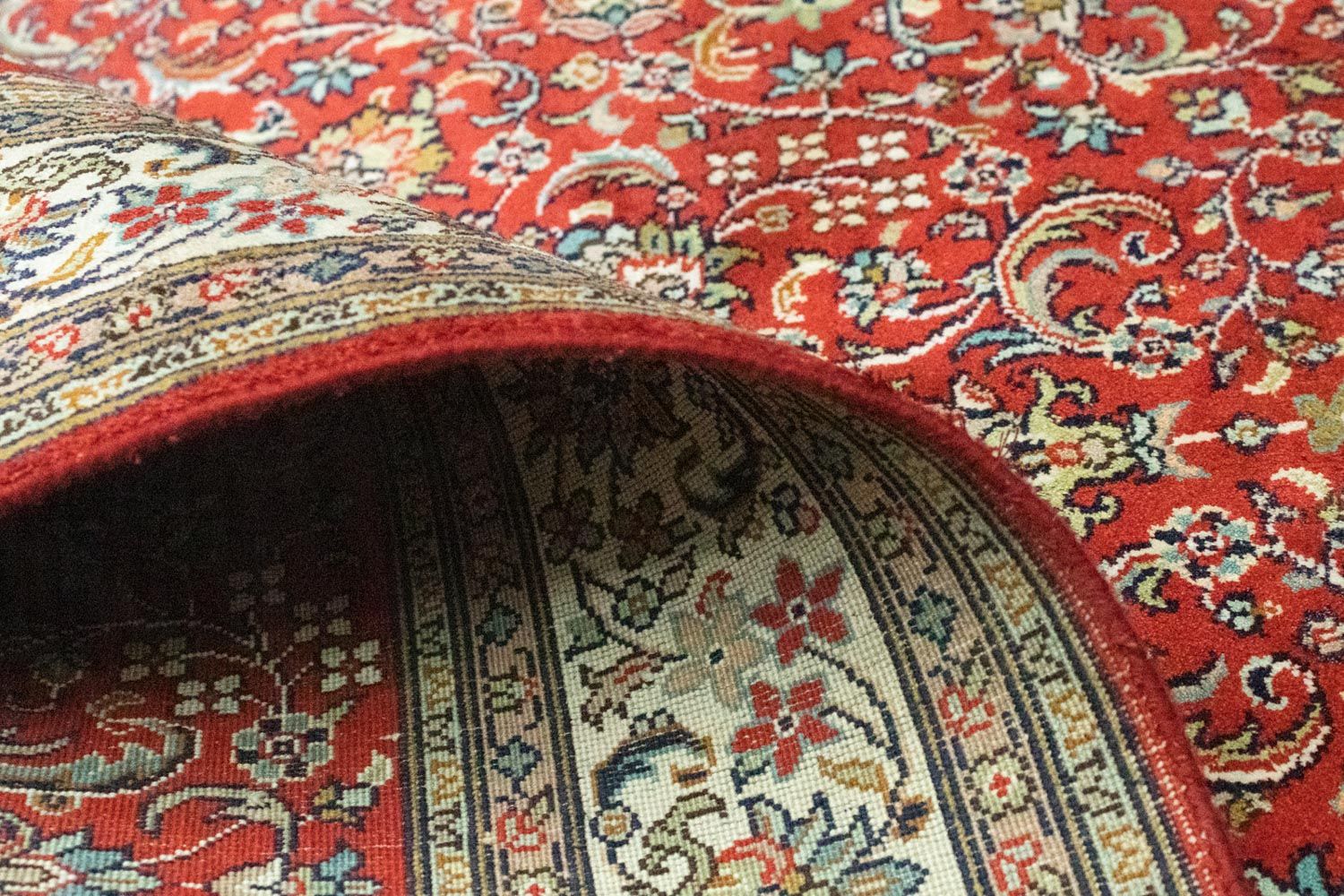 Tappeto di seta - Seta del Kashmir - 159 x 100 cm - rosso