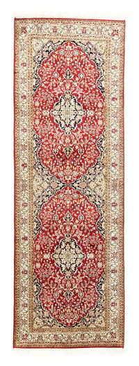 Tappeto corsia Tappeto di seta - Seta del Kashmir - 237 x 80 cm - rosso