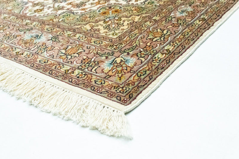 Tappeto di seta - Seta del Kashmir - 159 x 94 cm - beige