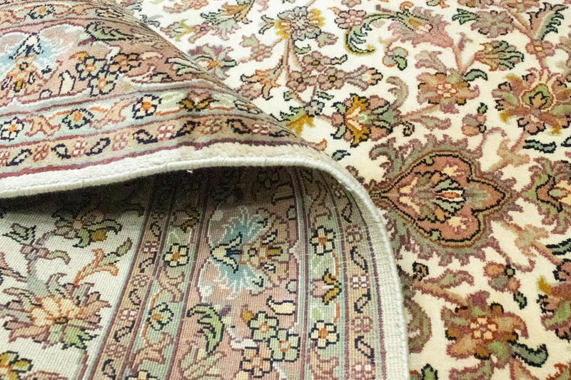 Tappeto di seta - Seta del Kashmir - 159 x 94 cm - beige
