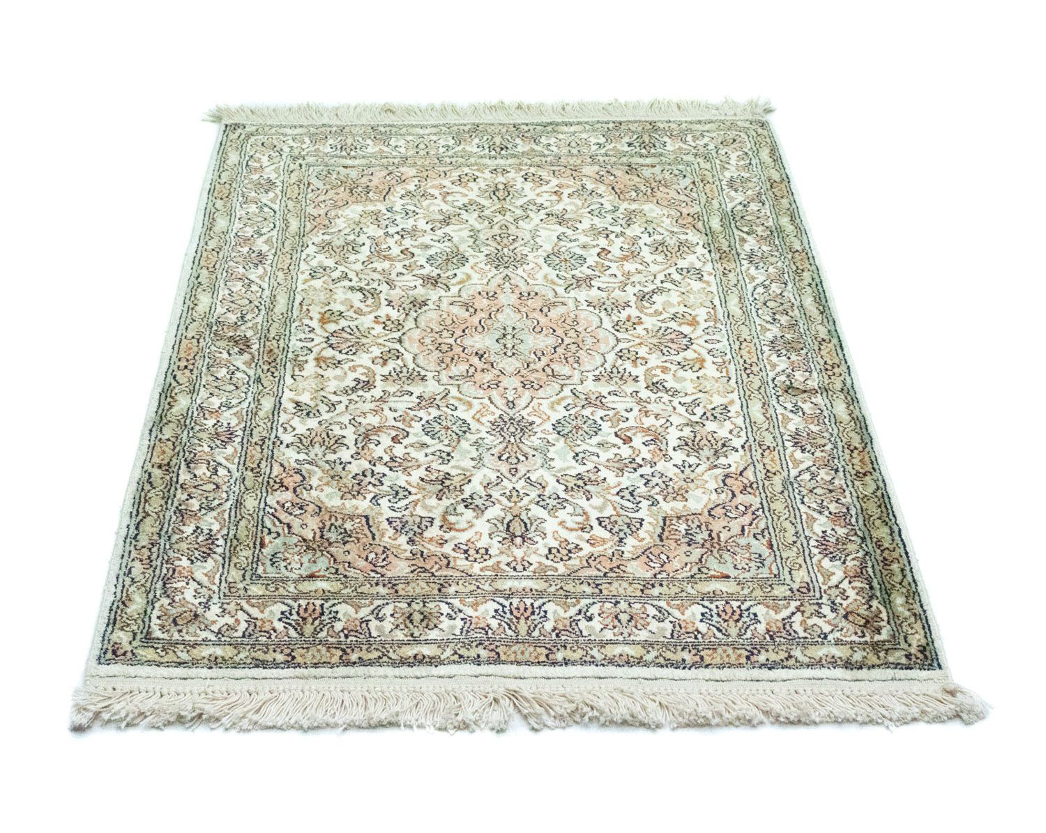 Tappeto di seta - Seta del Kashmir - 90 x 66 cm - beige