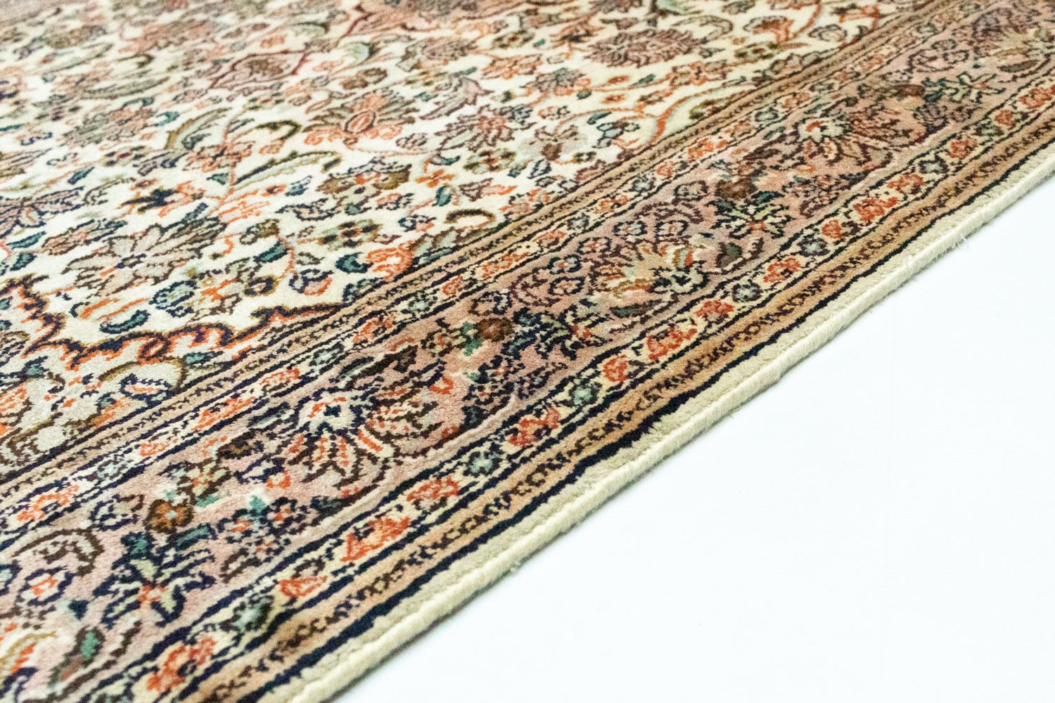 Tappeto di seta - Seta del Kashmir - 124 x 78 cm - beige
