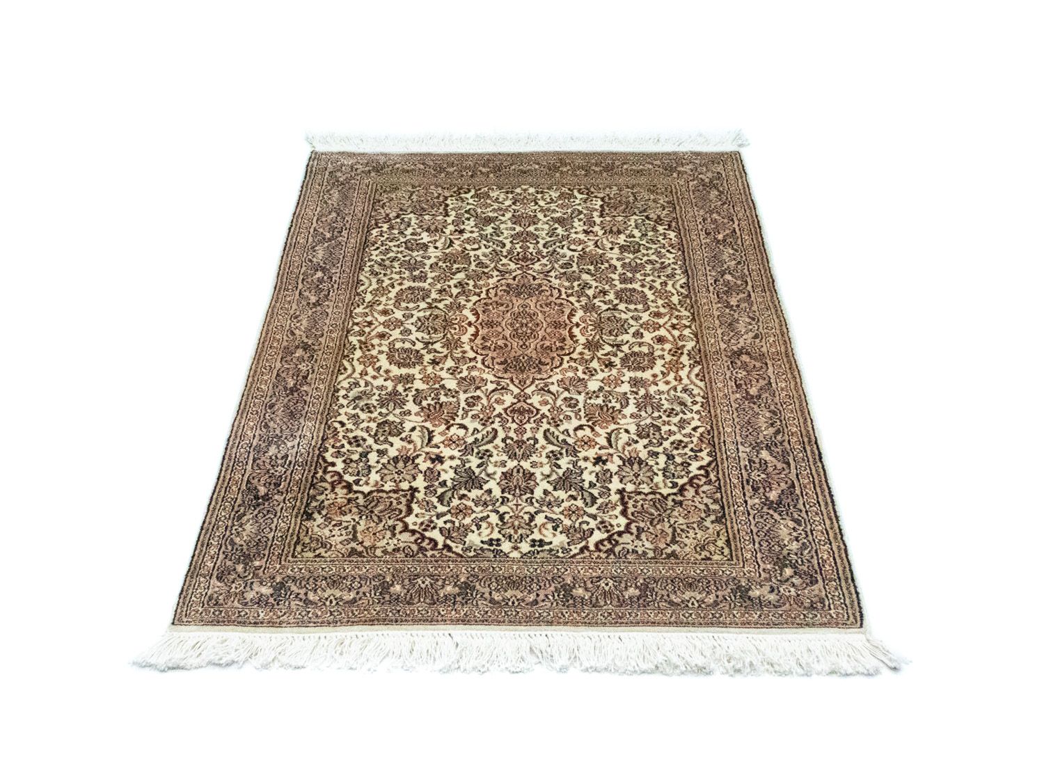 Tappeto di seta - Seta del Kashmir - 124 x 78 cm - beige