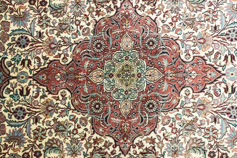 Tappeto di seta - Seta del Kashmir - 218 x 153 cm - beige
