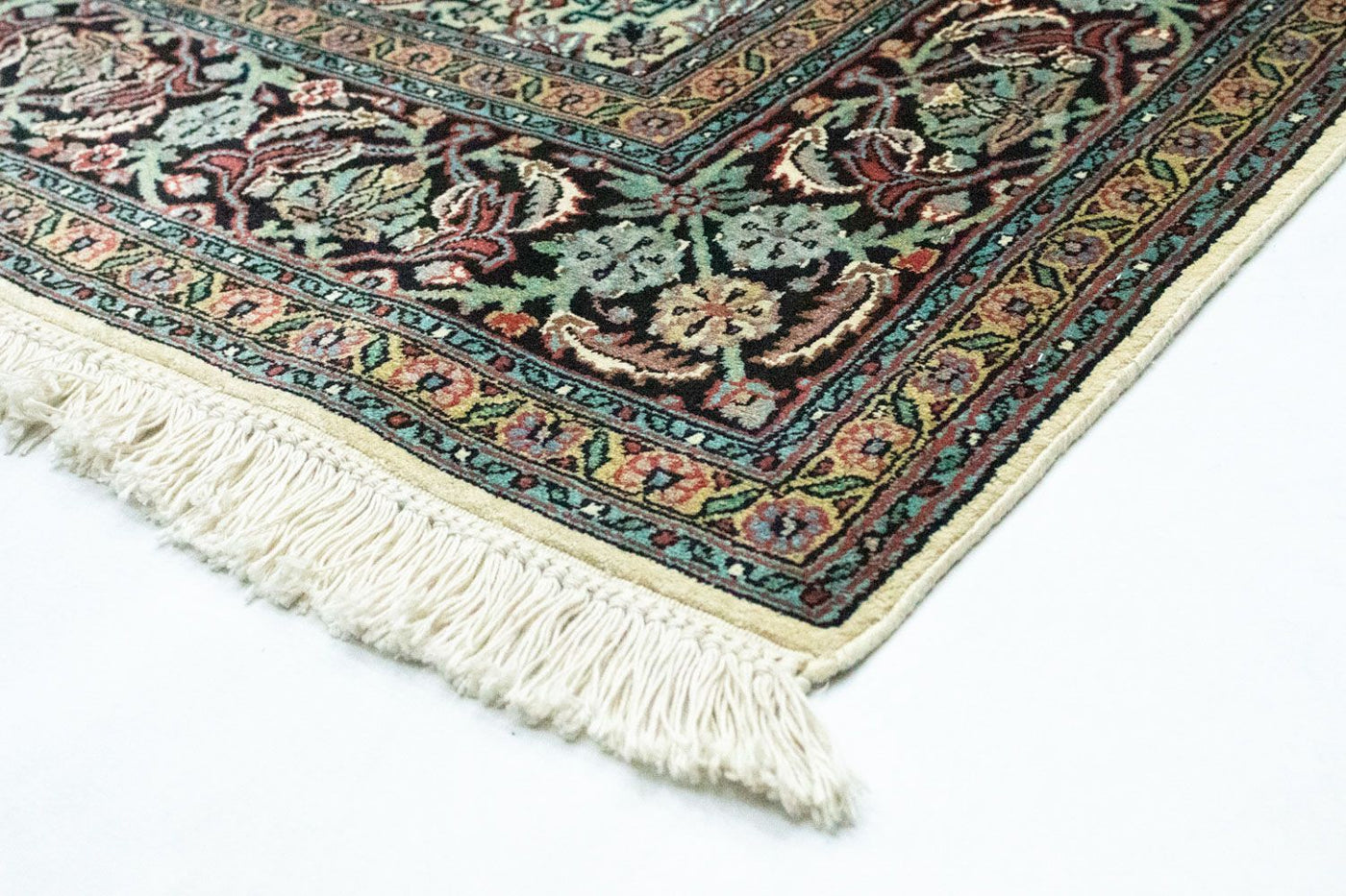 Seta del Kashmir Tappeto 218x153cm - Tappeto orientale