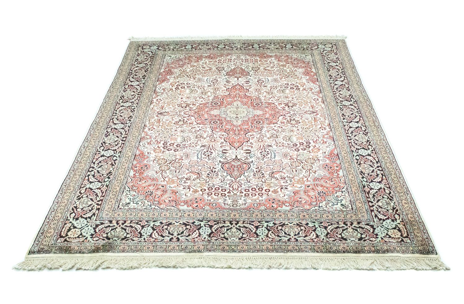 Tappeto di seta - Seta del Kashmir - 218 x 153 cm - beige