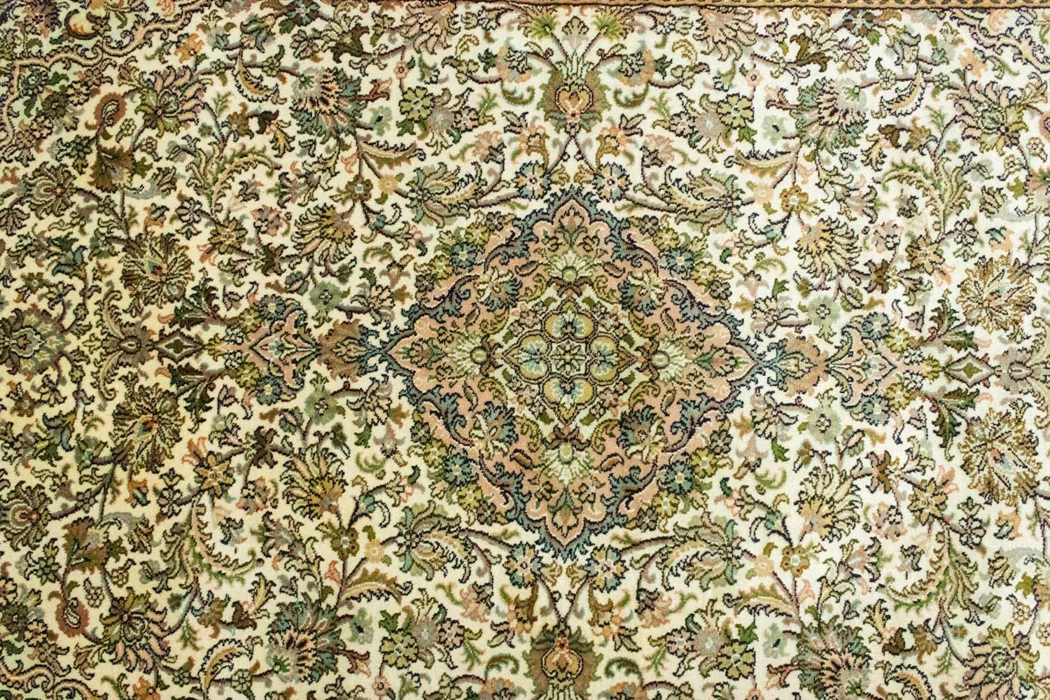 Tappeto di seta - Seta del Kashmir - 183 x 125 cm - beige