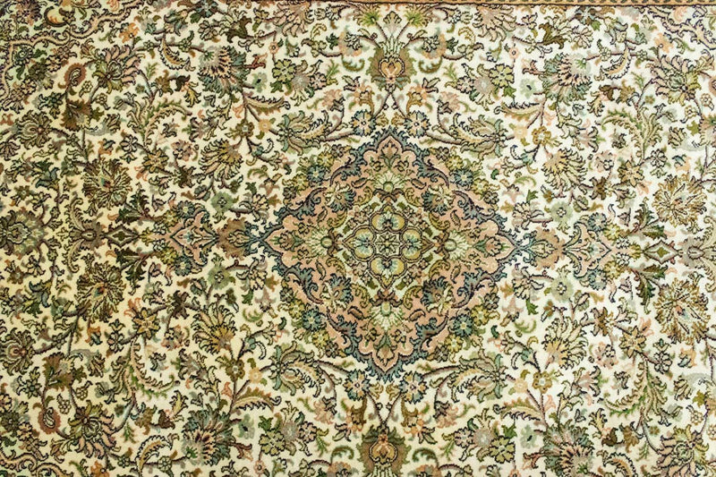 Tappeto di seta - Seta del Kashmir - 183 x 125 cm - beige