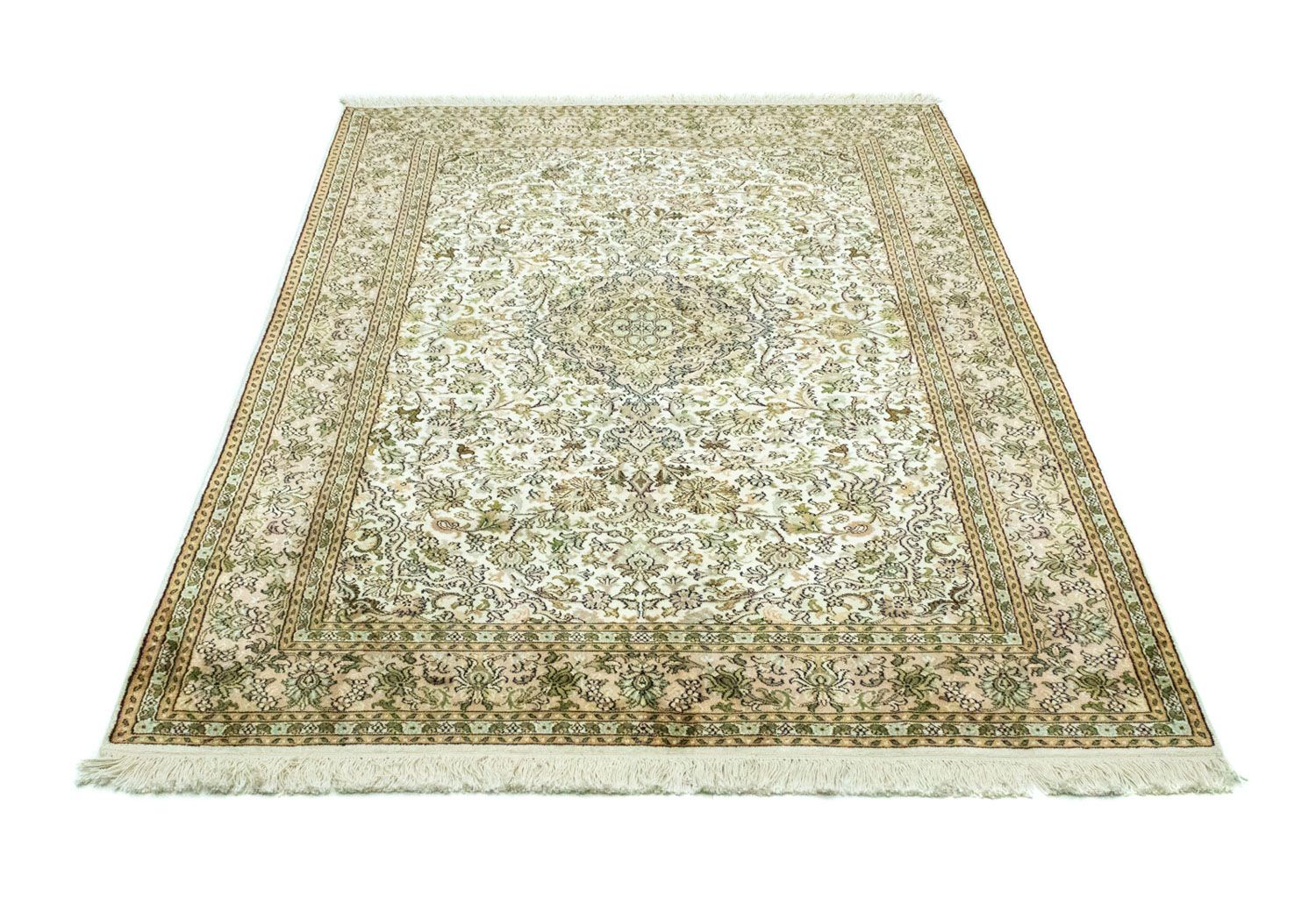 Tappeto di seta - Seta del Kashmir - 183 x 125 cm - beige