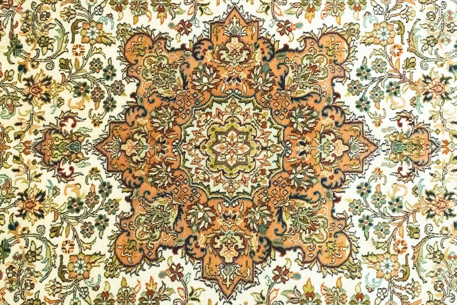 Tappeto di seta - Seta del Kashmir - 308 x 217 cm - beige