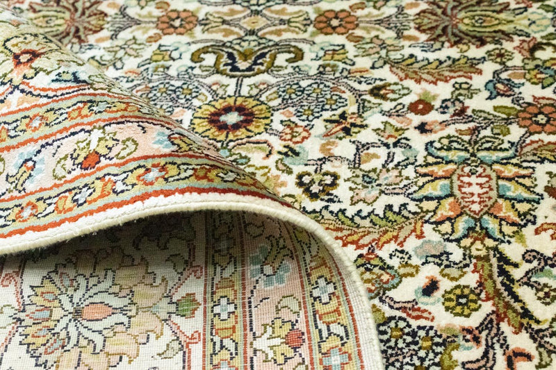 Tappeto di seta - Seta del Kashmir - 274 x 184 cm - beige