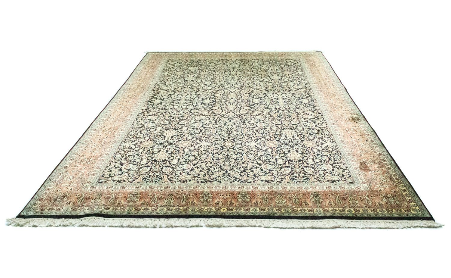 Tappeto di seta - Seta del Kashmir - 315 x 214 cm - blu