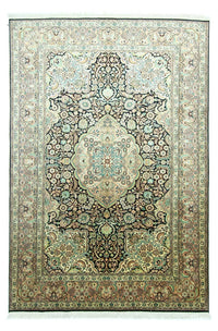 Tappeto di seta - Seta del Kashmir - 311 x 213 cm - blu