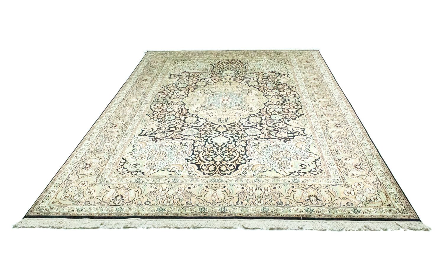 Tappeto di seta - Seta del Kashmir - 311 x 213 cm - blu