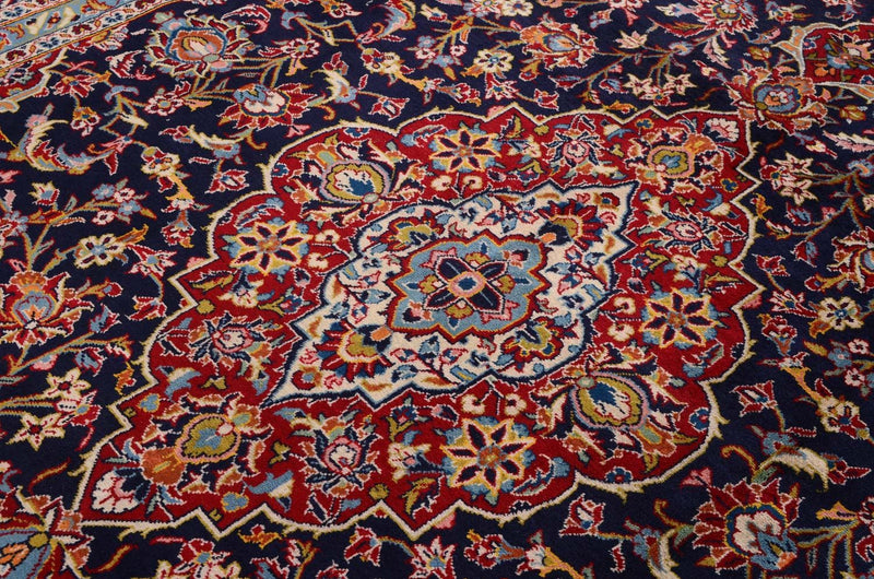 Tappeto Persero - Keshan - 368 x 246 cm - blu