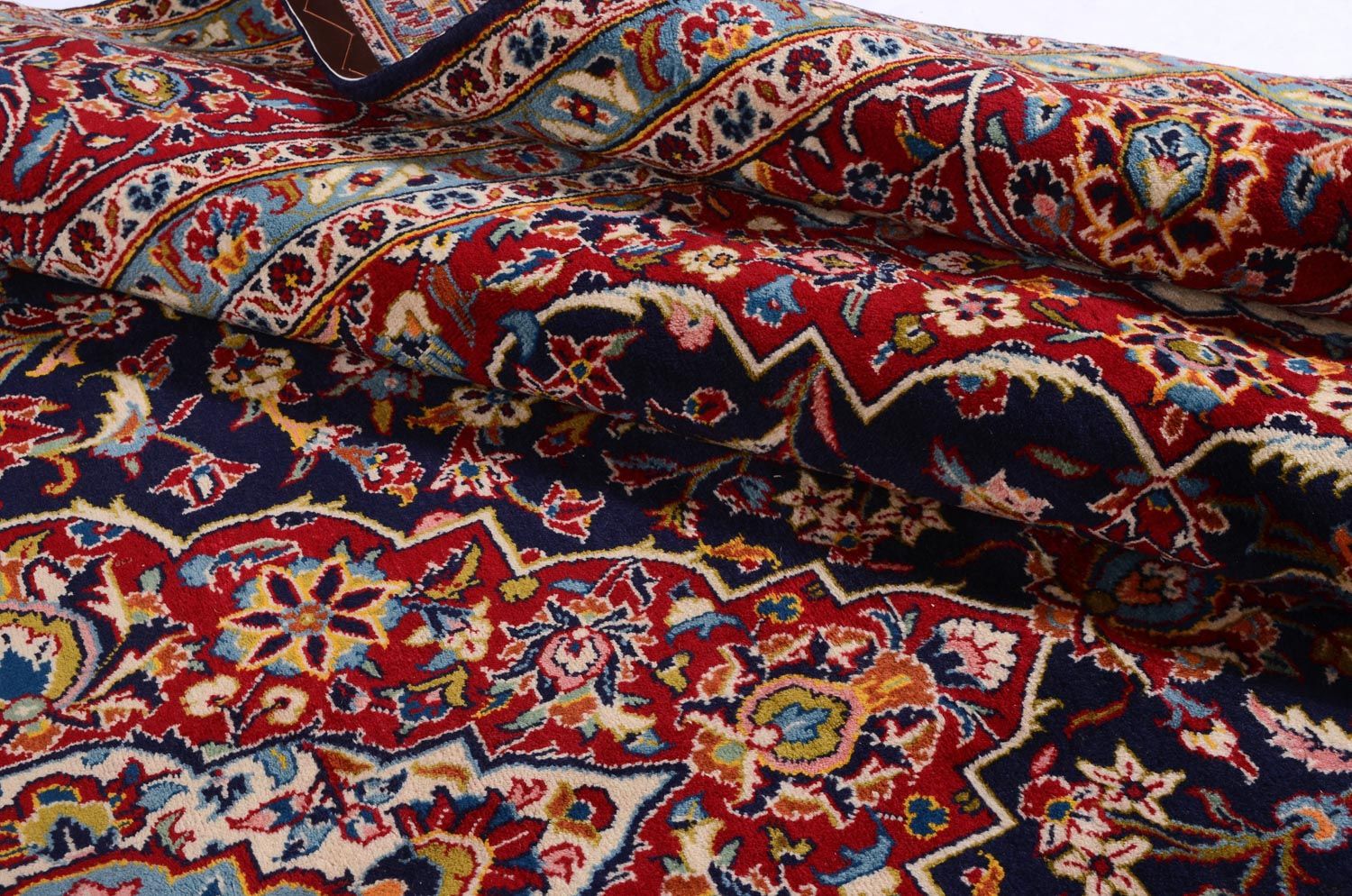 Tappeto Persero - Keshan - 368 x 246 cm - blu