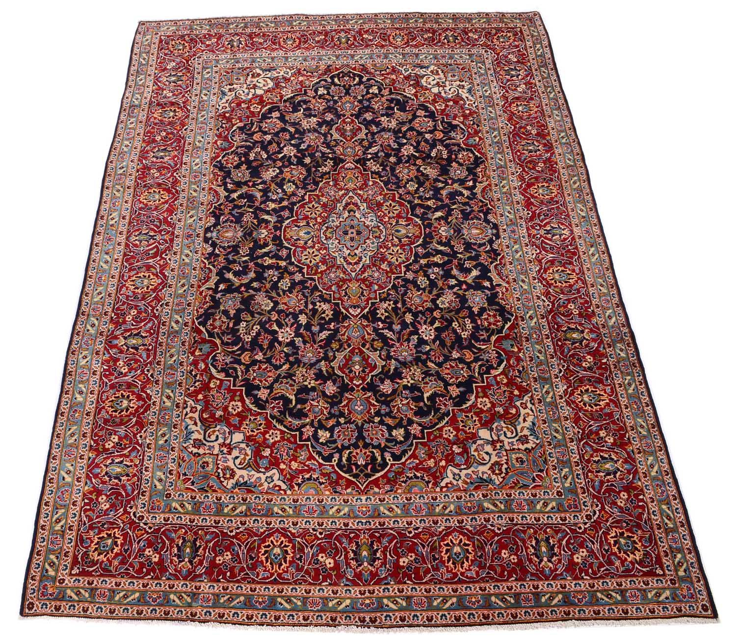 Tappeto Persero - Keshan - 368 x 246 cm - blu