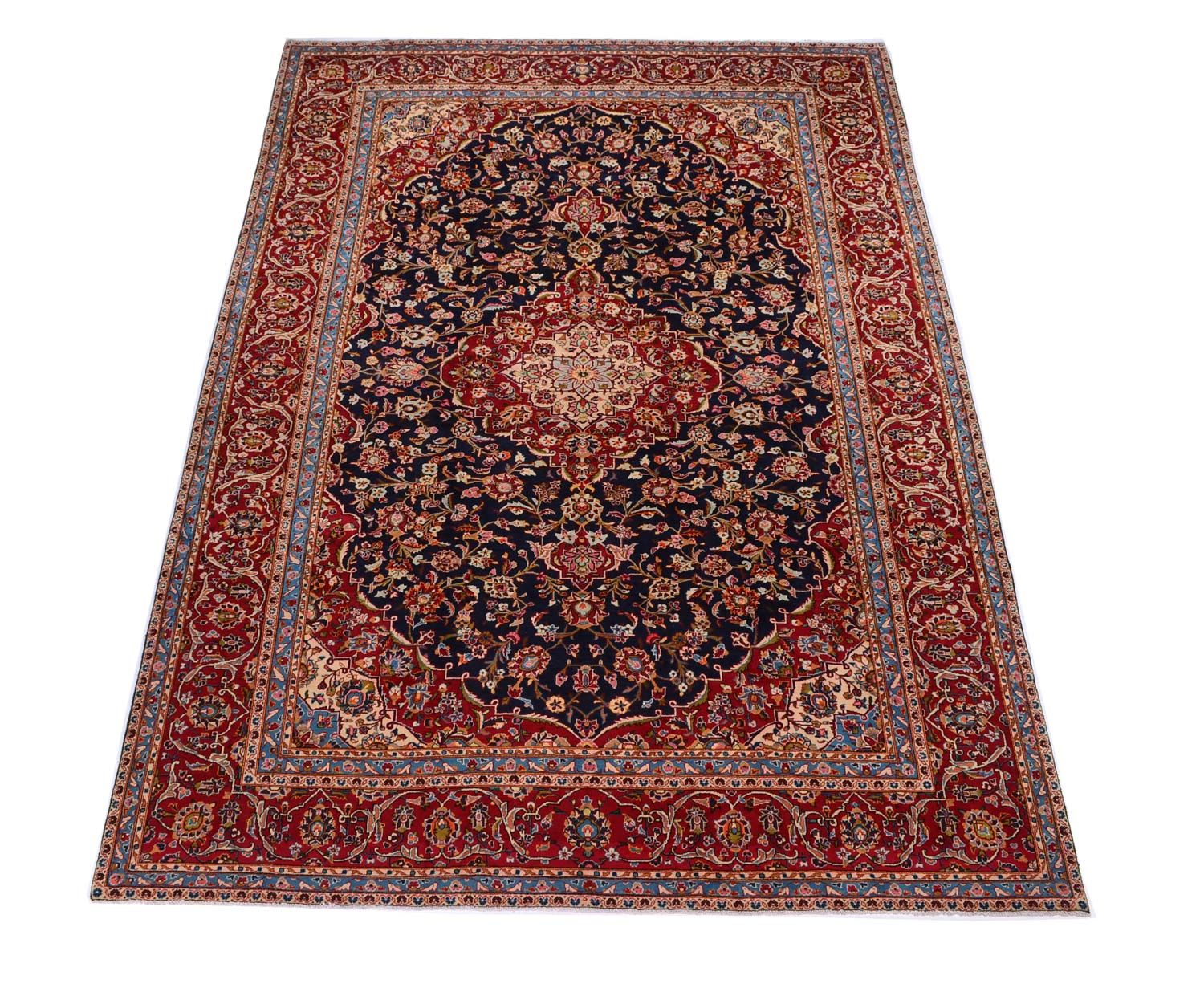Tappeto Persero - Keshan - 403 x 290 cm - blu